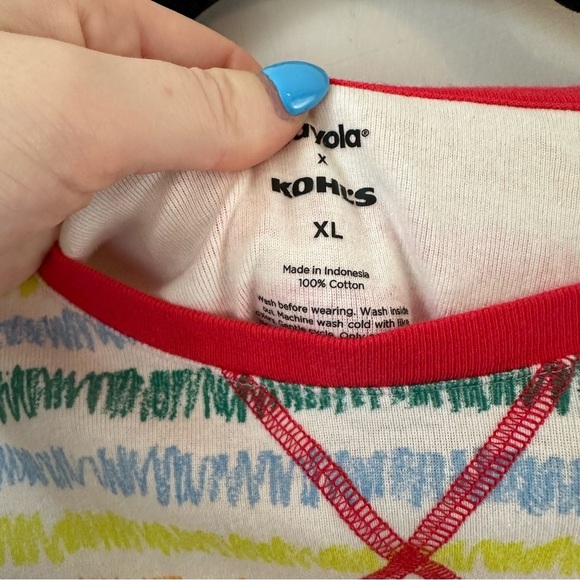 Crayola x Kohl's | Colorful Scribble Print Pajama Set Size XL Women's - Picture 8 of 8